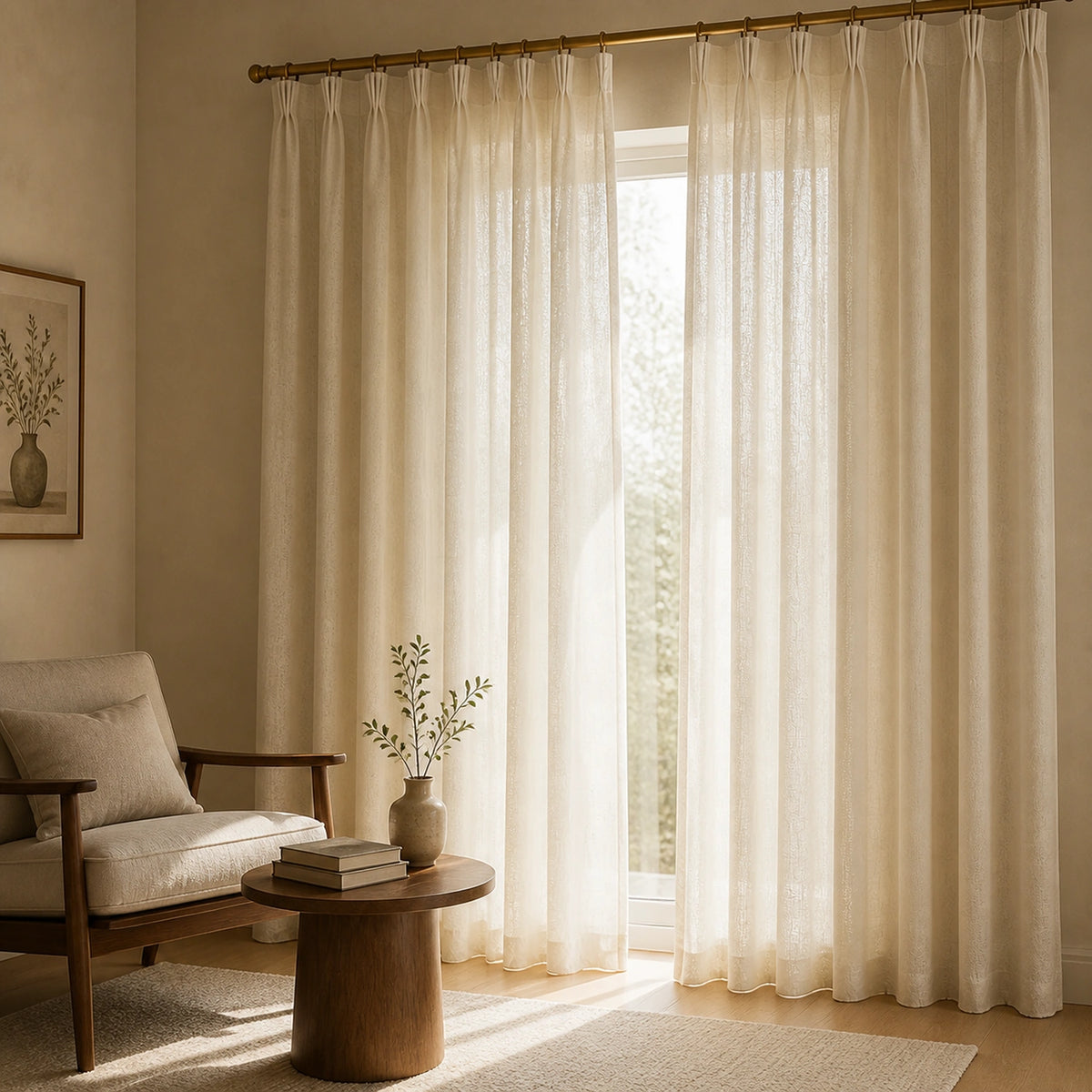 Varen Textured Linen Blend Curtains