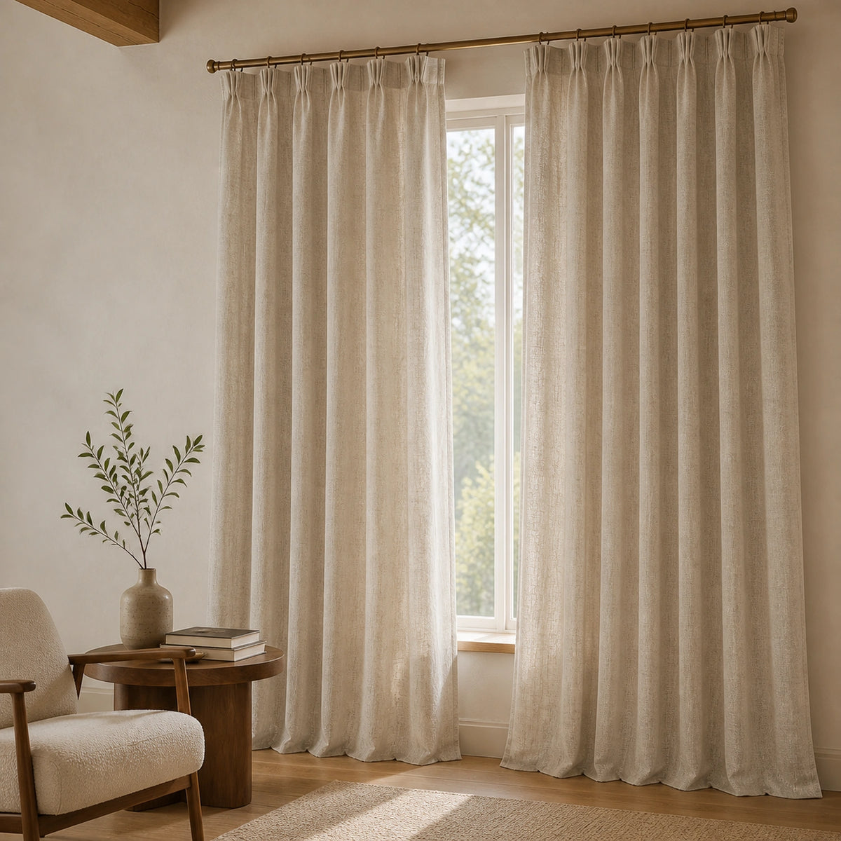 Varen Textured Linen Blend Curtains